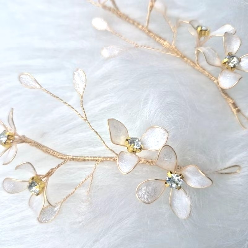 [手作系列076-1] 新娘髮飾頭飾 手作水晶花 新娘飾品-細節圖5