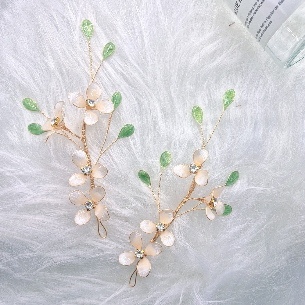 [手作系列076-2] 新娘髮飾頭飾 手作水晶花 新娘飾品-細節圖2