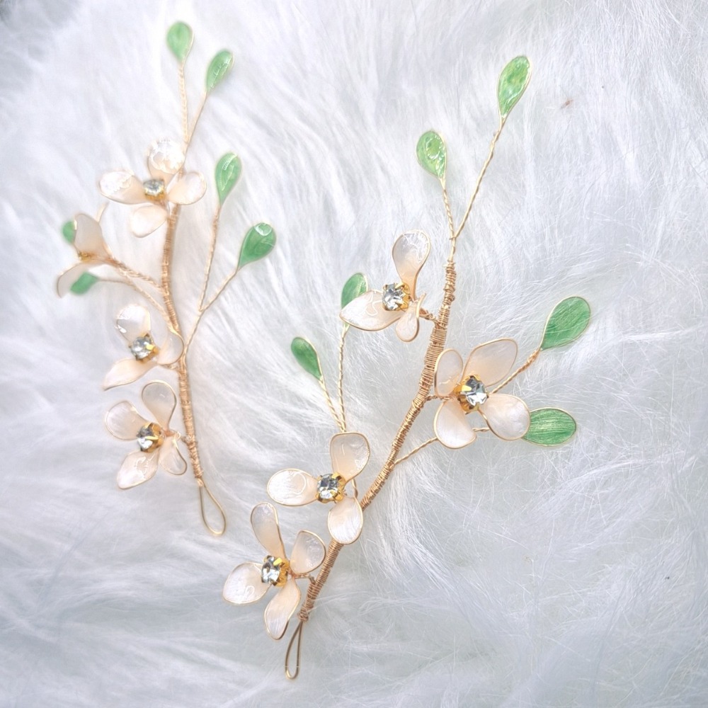 [手作系列076-2] 新娘髮飾頭飾 手作水晶花 新娘飾品-細節圖4