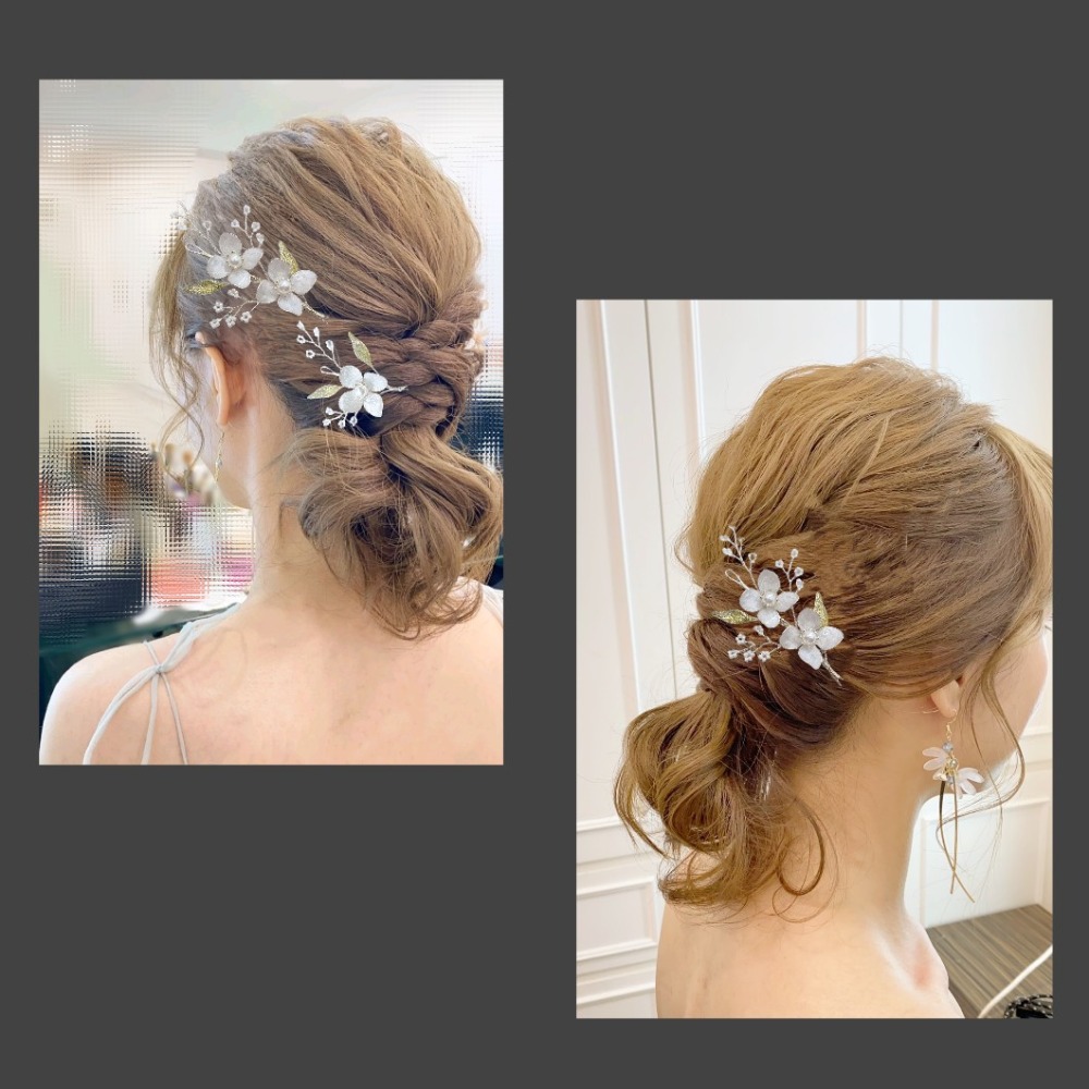 [手作系列002] 新娘髮飾頭飾 手作水晶花 新娘飾品-細節圖4