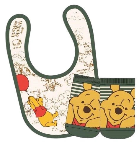 Disney Baby 迪士尼圍兜襪子組-細節圖2