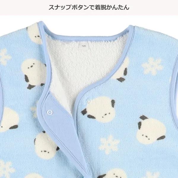 西松屋 冬季微搖粒絨長版保暖背心 長尾山雀 120(120-130cm)-細節圖4