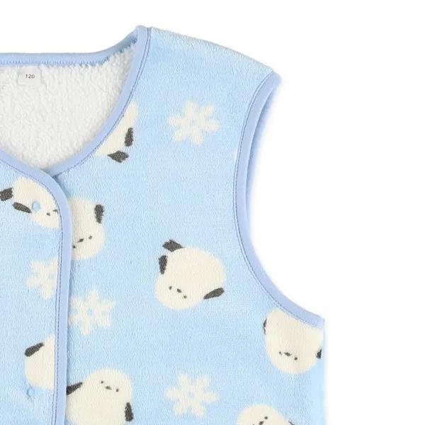 西松屋 冬季微搖粒絨長版保暖背心 長尾山雀 120(120-130cm)-細節圖5