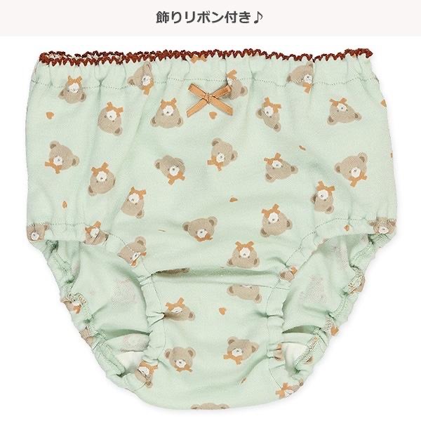 西松屋 女童 三角內褲 熊熊·兔子·碎花·水果 五件組 (80CM/90CM/95CM)-細節圖8