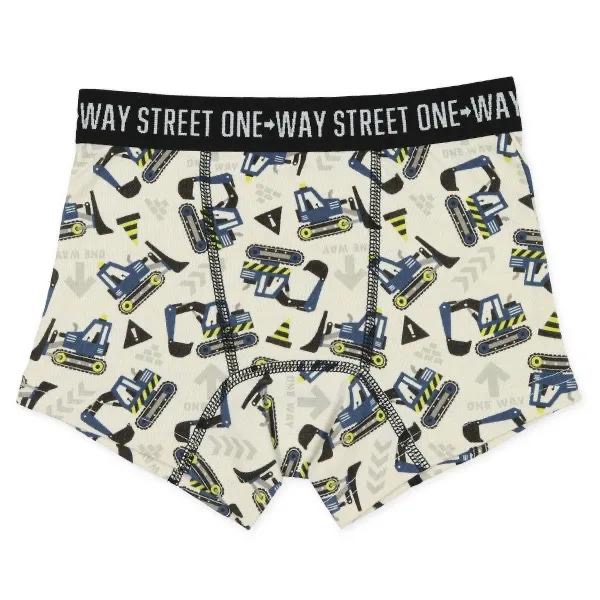 西松屋 男童四角褲四件組 施工車輛・條紋・素色(100cm/110cm/120cm/130cm/140cm)-細節圖2