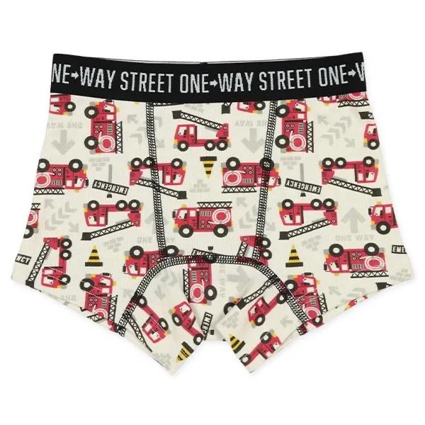 西松屋 男童四角褲四件組 施工車輛・條紋・素色(100cm/110cm/120cm/130cm/140cm)-細節圖3