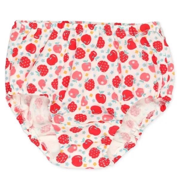 西松屋 女童純棉內褲五件組 蘋果・雲・條紋・小花・圓點 (100cm/110cm/120cm/130cm)-細節圖2