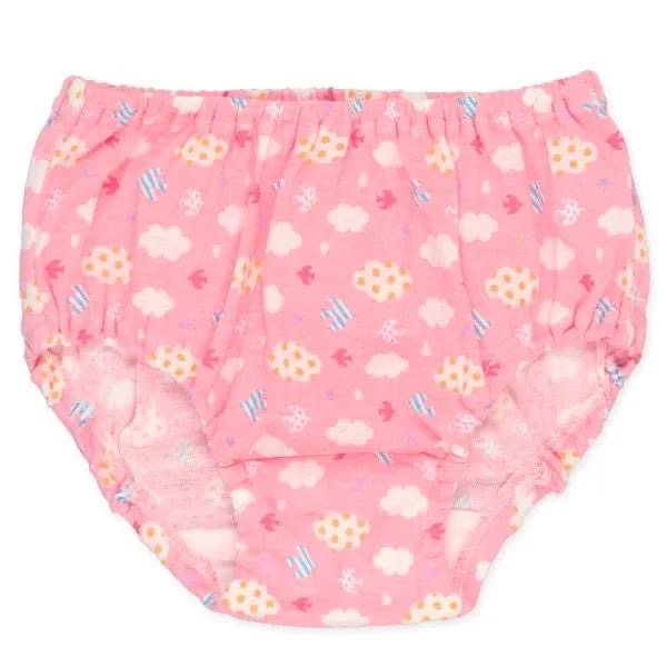 西松屋 女童純棉內褲五件組 蘋果・雲・條紋・小花・圓點 (100cm/110cm/120cm/130cm)-細節圖3