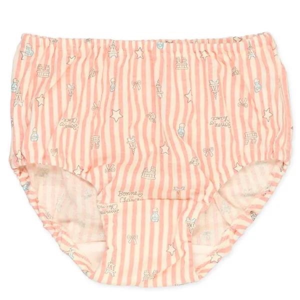 西松屋 女童純棉內褲五件組 蘋果・雲・條紋・小花・圓點 (100cm/110cm/120cm/130cm)-細節圖4