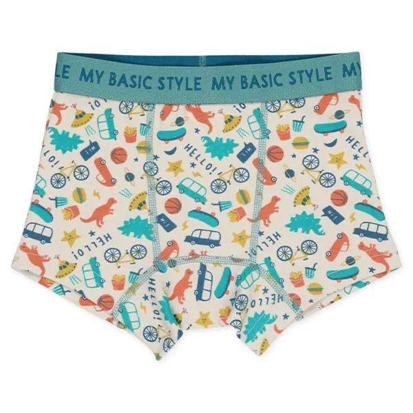 西松屋 男童四角褲四件組 恐龍・工作車(100cm/110cm/120cm/130cm)-細節圖2