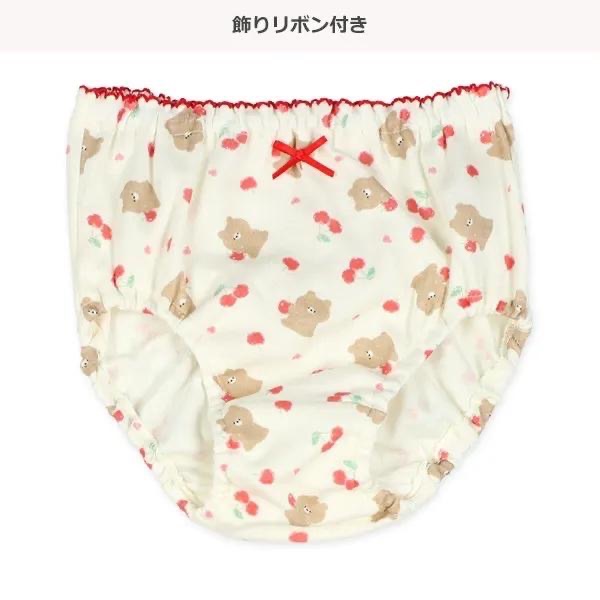 西松屋 全棉女童三角內褲 四件組 動物・草莓 (100cm/110cm/120cm)-細節圖6