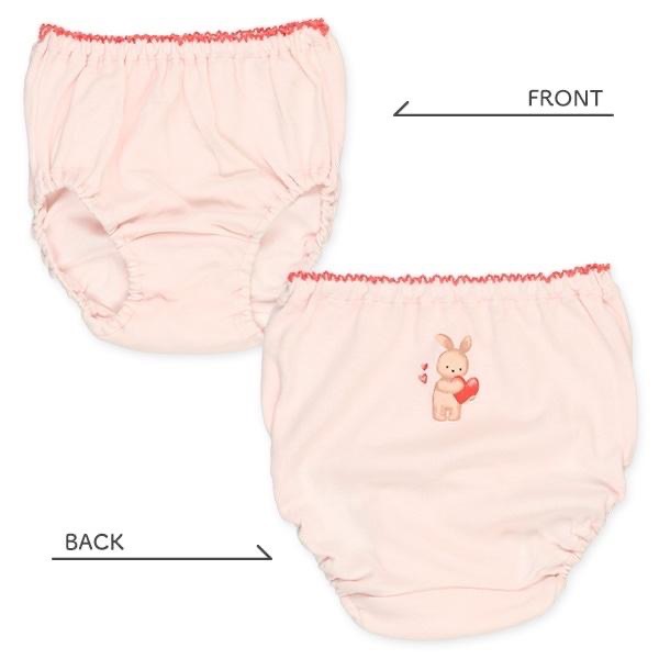 西松屋 全棉女童三角內褲 五件組 兔子・熊・貓熊  (90cm/95cm)-細節圖3