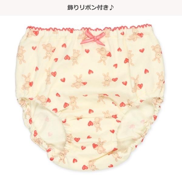 西松屋 全棉女童三角內褲 五件組 兔子・熊・貓熊  (90cm/95cm)-細節圖4