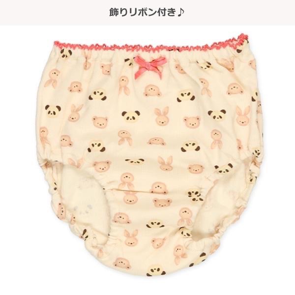 西松屋 全棉女童三角內褲 五件組 兔子・熊・貓熊  (90cm/95cm)-細節圖5