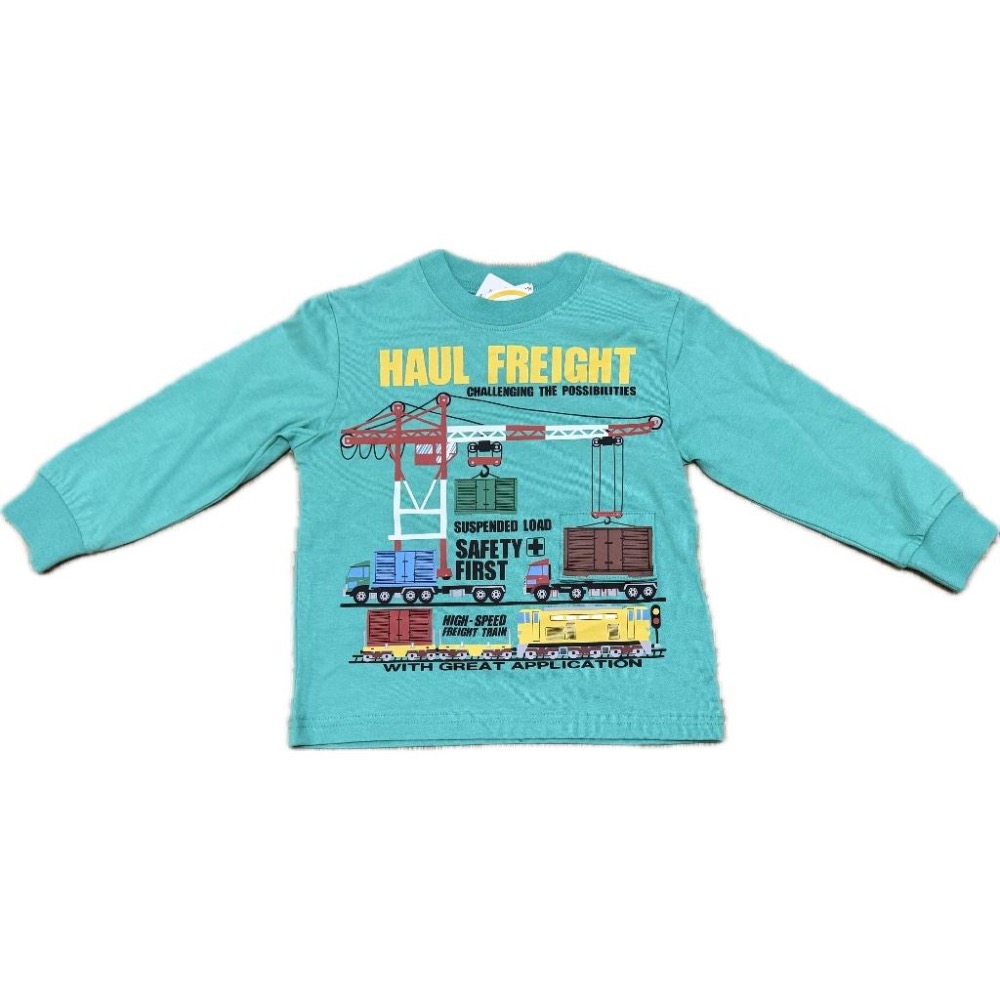 日本 Naughty Company 全棉貨櫃可翻長袖T恤 貨櫃車(100cm/110cm)-細節圖2