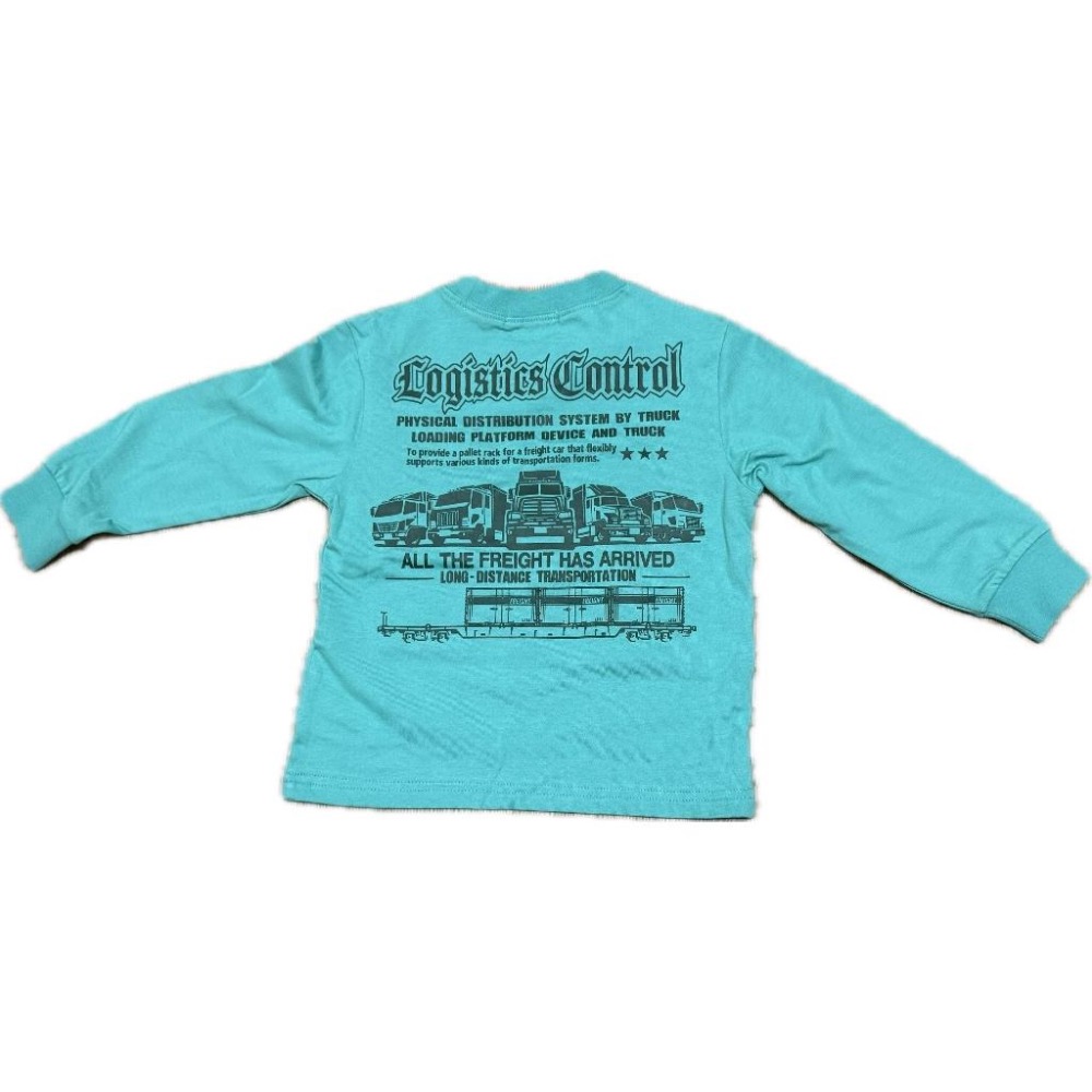 日本 Naughty Company 全棉貨櫃可翻長袖T恤 貨櫃車(100cm/110cm)-細節圖4