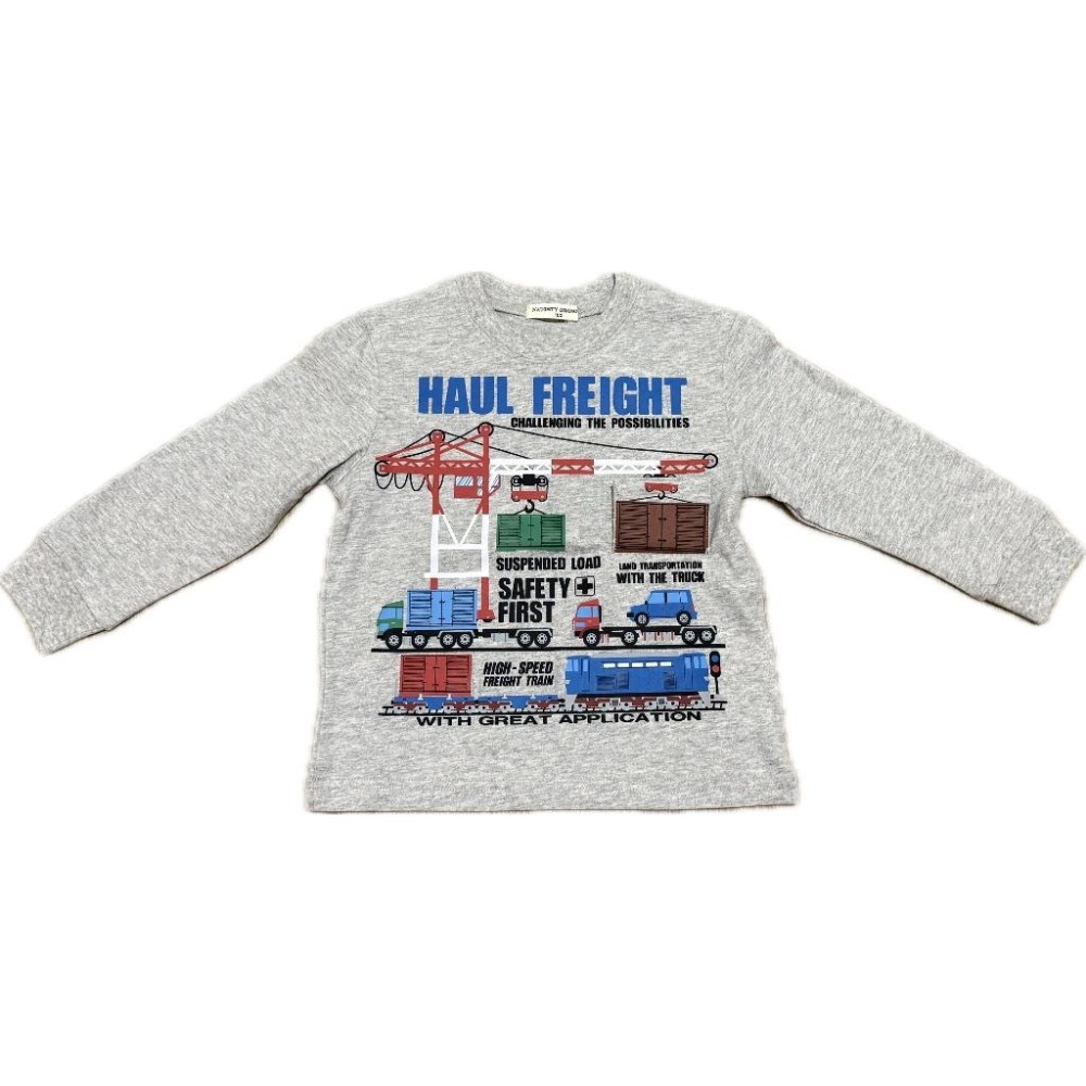 日本 Naughty Company 全棉貨櫃可翻長袖T恤 貨櫃車(100cm/110cm)-細節圖6