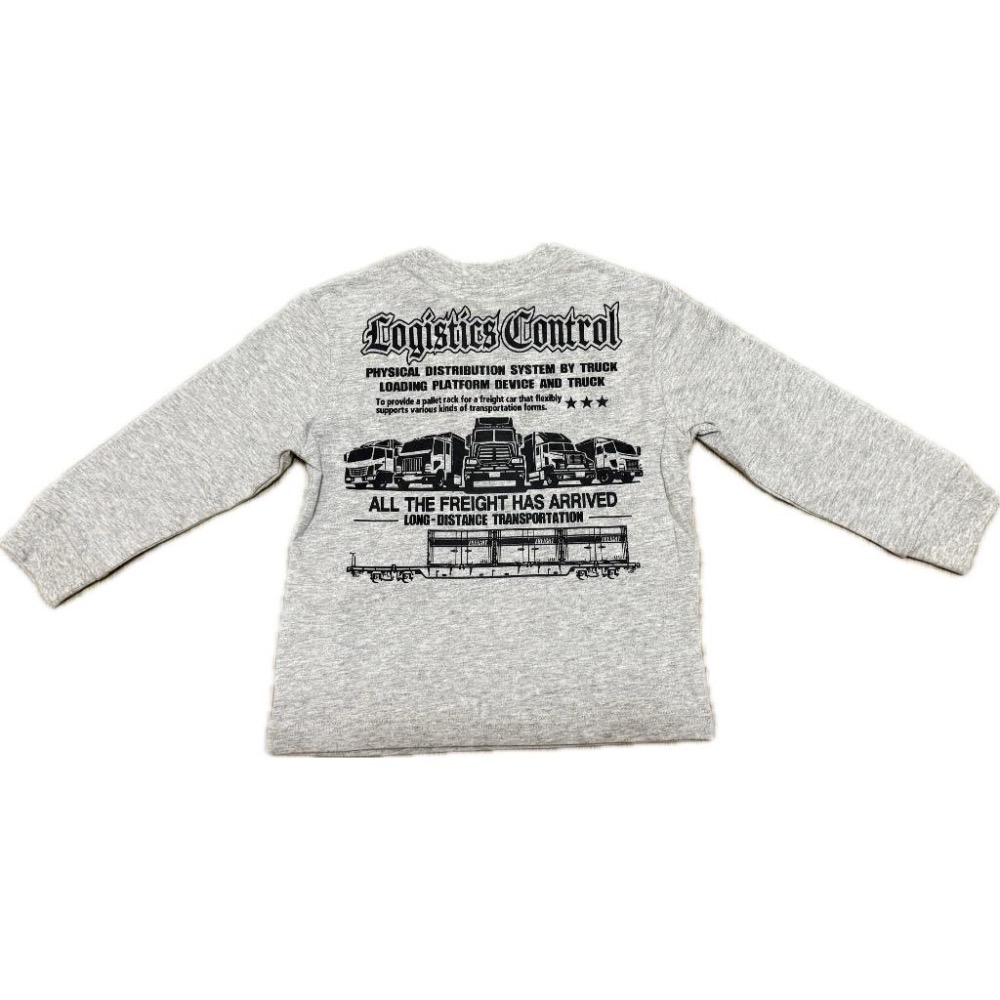 日本 Naughty Company 全棉貨櫃可翻長袖T恤 貨櫃車(100cm/110cm)-細節圖7