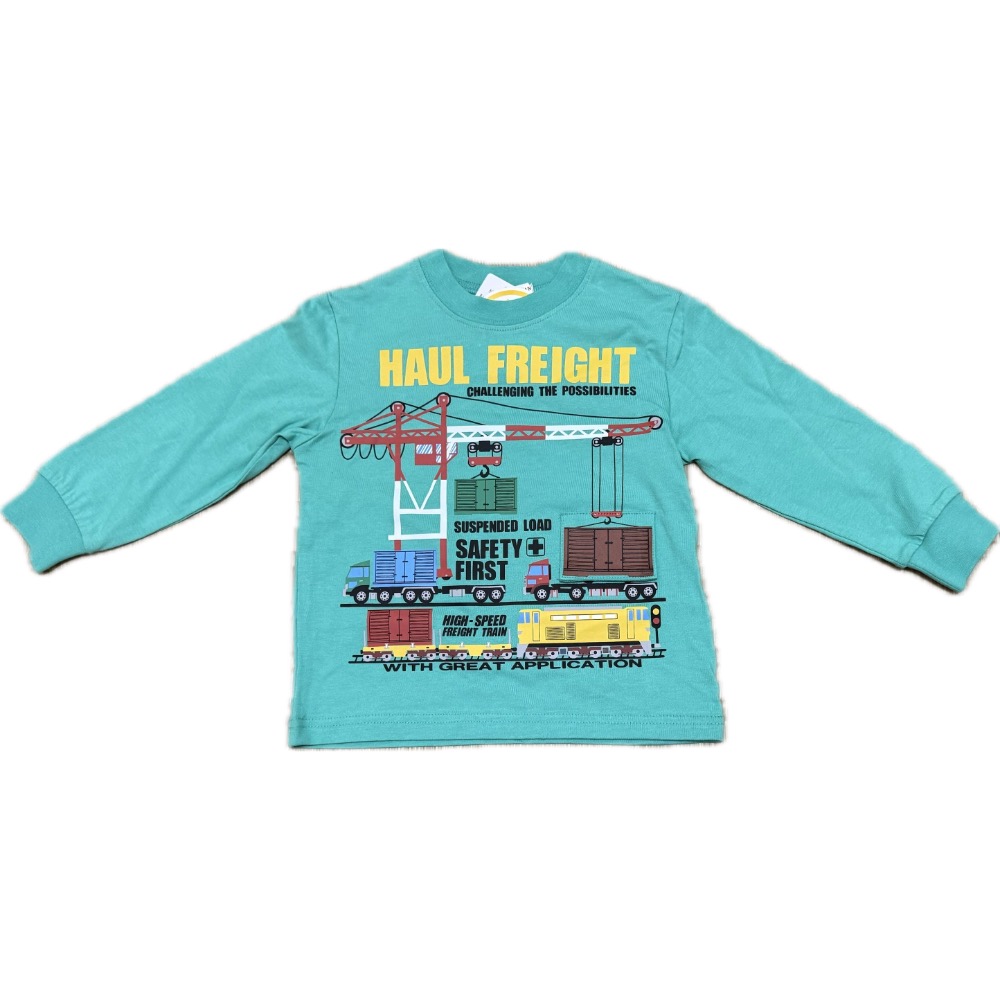 日本 Naughty Company 全棉貨櫃可翻長袖T恤 貨櫃車(100cm/110cm)-規格圖8