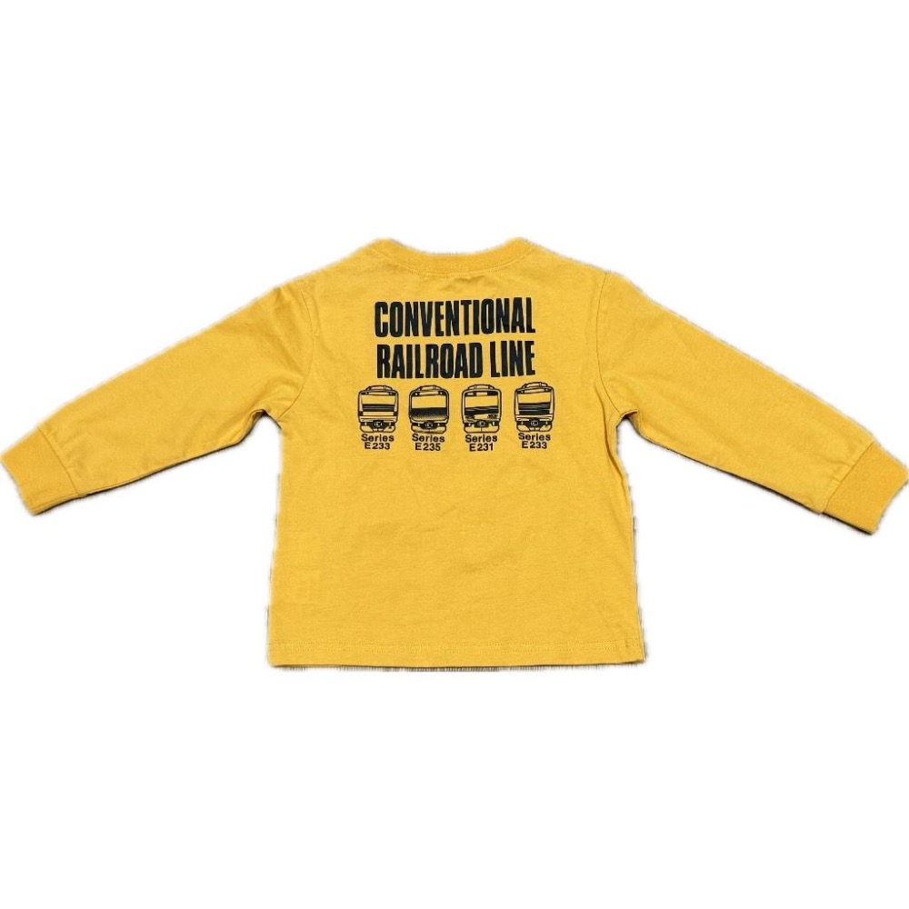 日本 Naughty Company 全棉電車可翻長袖T恤 電車(100cm)-細節圖4