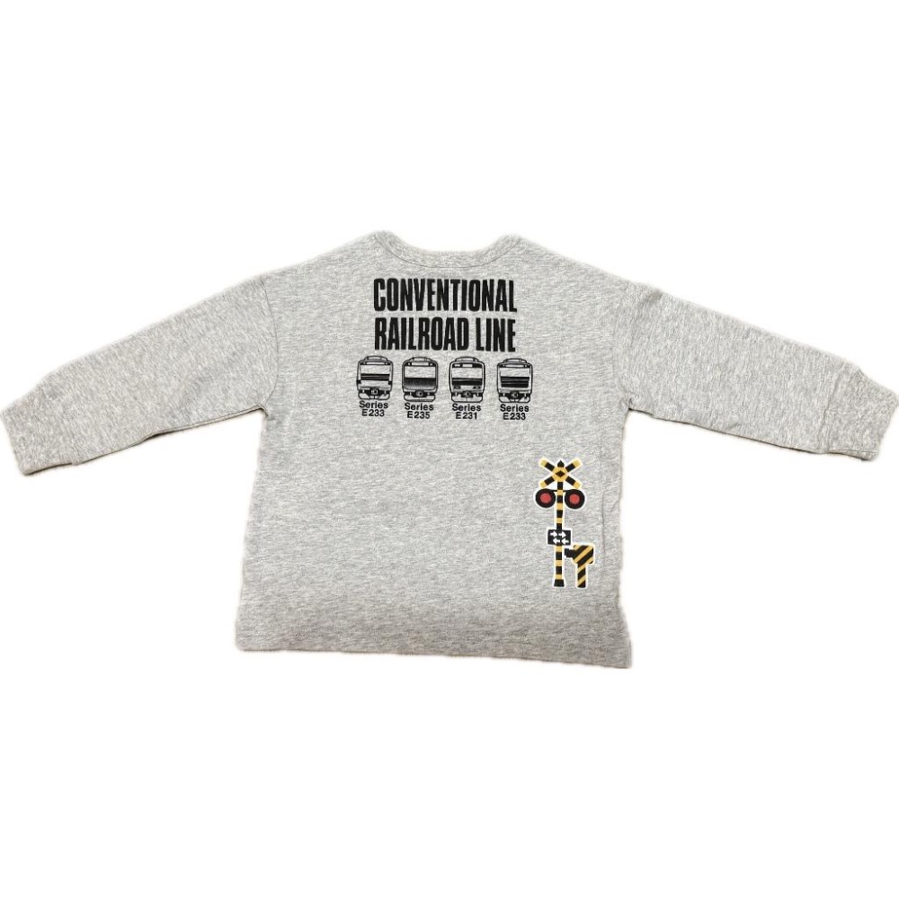 日本 Naughty Company 全棉電車可翻長袖T恤 電車(100cm)-細節圖7