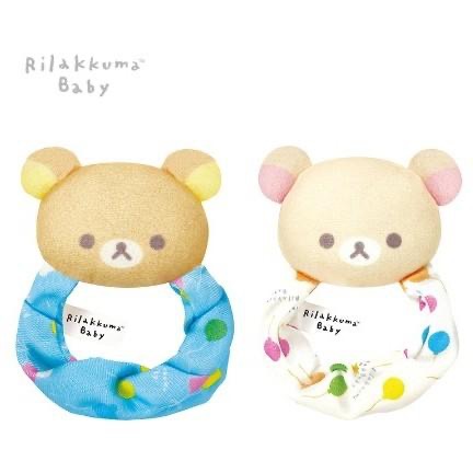 日本進口 Rilakkuma Baby 拉拉熊嬰兒手搖鈴/安撫巾/掛鈴-細節圖2
