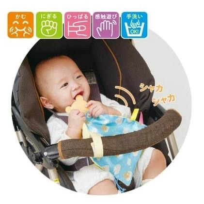 日本進口 Rilakkuma Baby 拉拉熊嬰兒手搖鈴/安撫巾/掛鈴-細節圖5