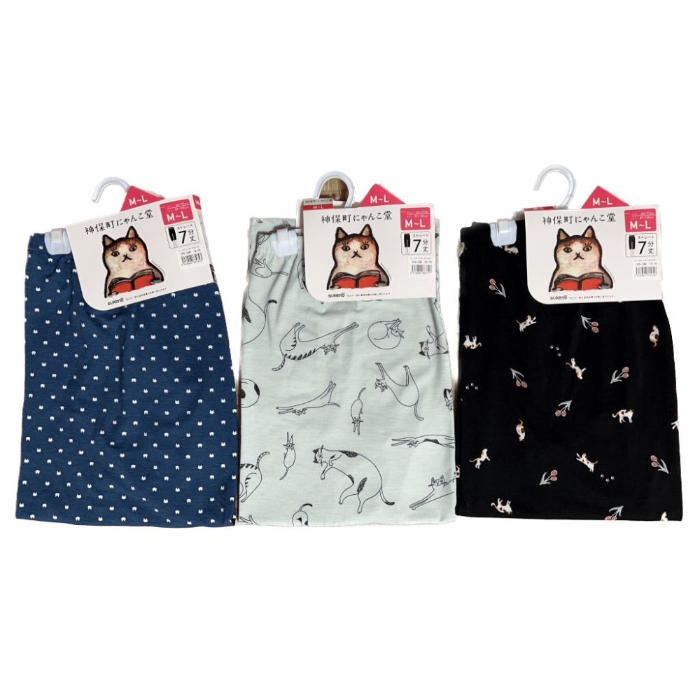 日本東京神保町貓咪堂系列七分褲 舒適柔感居家褲（ML/LL）-細節圖2