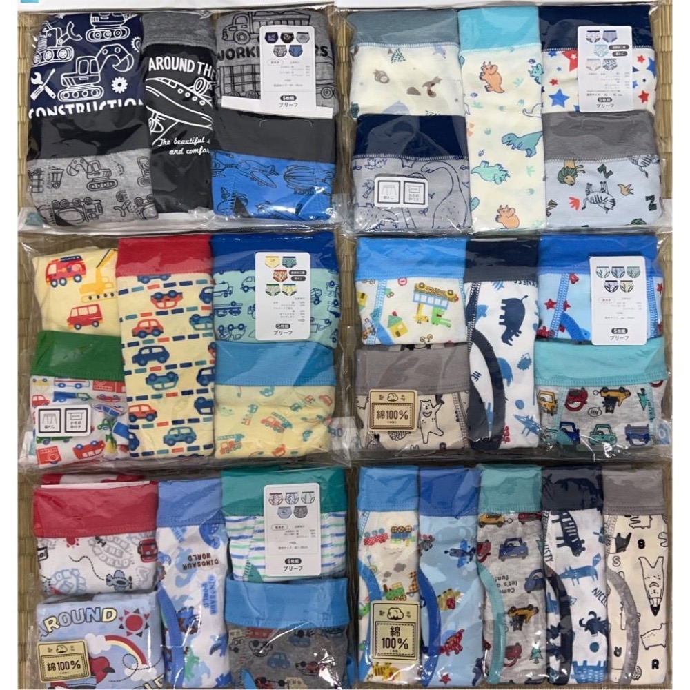 西松屋 男童 三角內褲 交通工具·動物 五件組  (80CM/90CM/95CM)-細節圖10