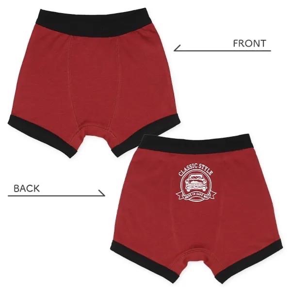 西松屋 男童 四角內褲 四件組 經典車 (110cm/120cm/130cm)-細節圖3