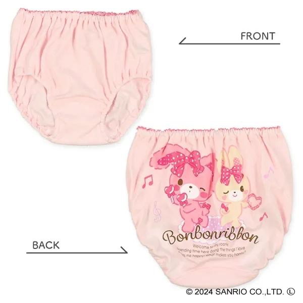 西松屋 女童 全棉三角內褲 Bonbonribbon 蹦蹦兔三件組 (100cm/110cm//120cm)-細節圖3