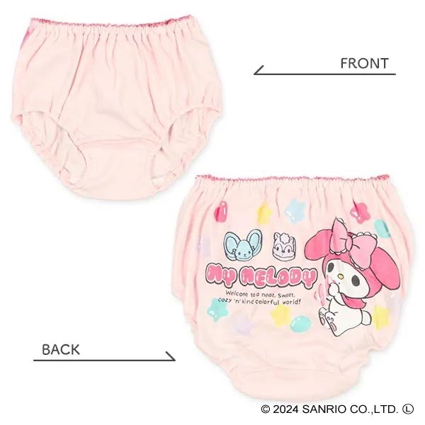 西松屋 女童 全棉三角內褲 My Melody美樂蒂三件組 (100cm/110cm//120cm)-細節圖2