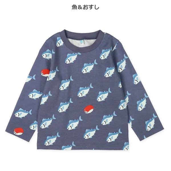 西松屋 全棉 章魚燒/握壽司 長袖上衣 (80cm/90cm/95cm)-細節圖2