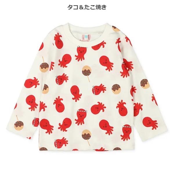 西松屋 全棉 章魚燒/握壽司 長袖上衣 (80cm/90cm/95cm)-細節圖3