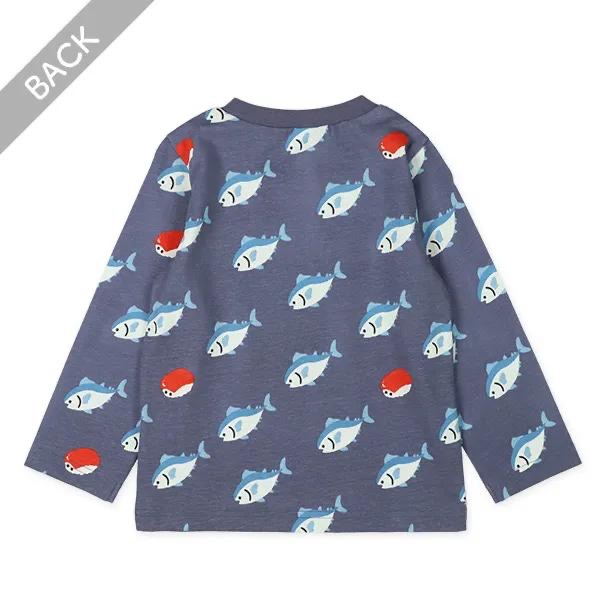 西松屋 全棉 章魚燒/握壽司 長袖上衣 (80cm/90cm/95cm)-細節圖4