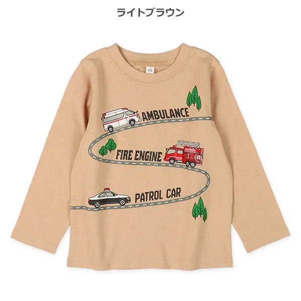 西松屋 全棉工作車長袖上衣 灰/棕 (90cm/95cm)-規格圖8