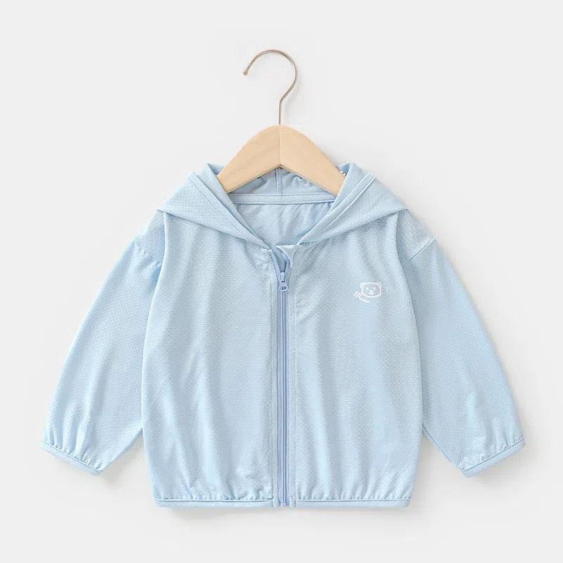 [現貨秒出]兒童防曬外套 防蚊外套 四色任選(白/黃/粉/藍) (90cm/100cm/110cm/120cm)-細節圖4