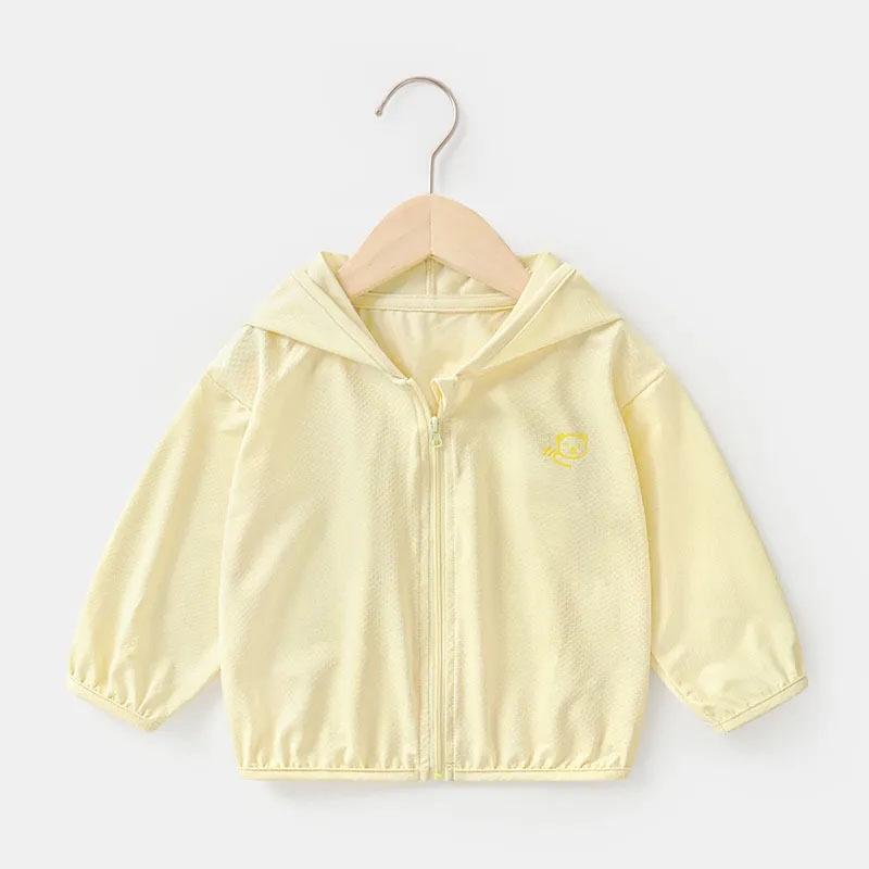 [現貨秒出]兒童防曬外套 防蚊外套 四色任選(白/黃/粉/藍) (90cm/100cm/110cm/120cm)-細節圖5