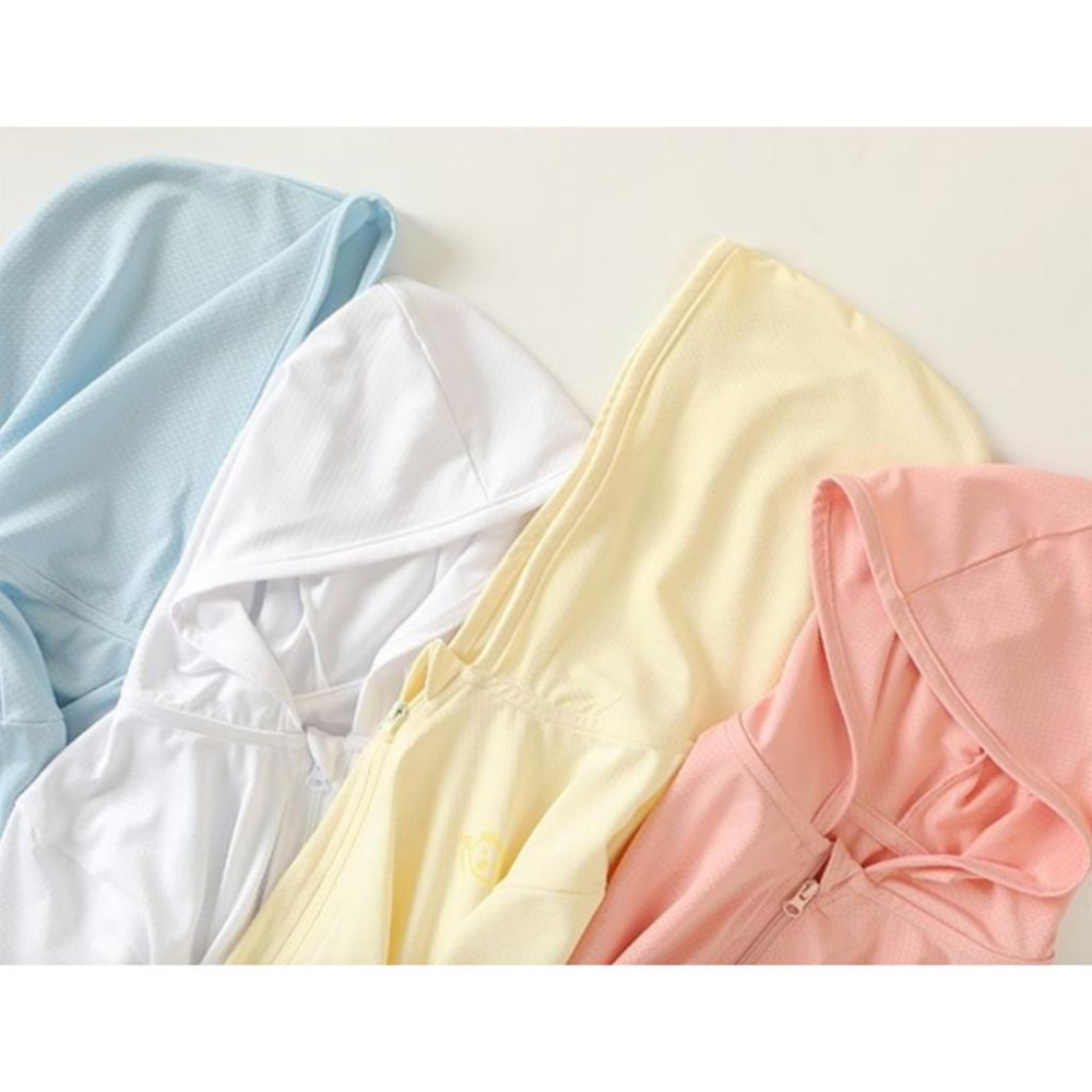 [現貨秒出]兒童防曬外套 防蚊外套 四色任選(白/黃/粉/藍) (90cm/100cm/110cm/120cm)-細節圖6