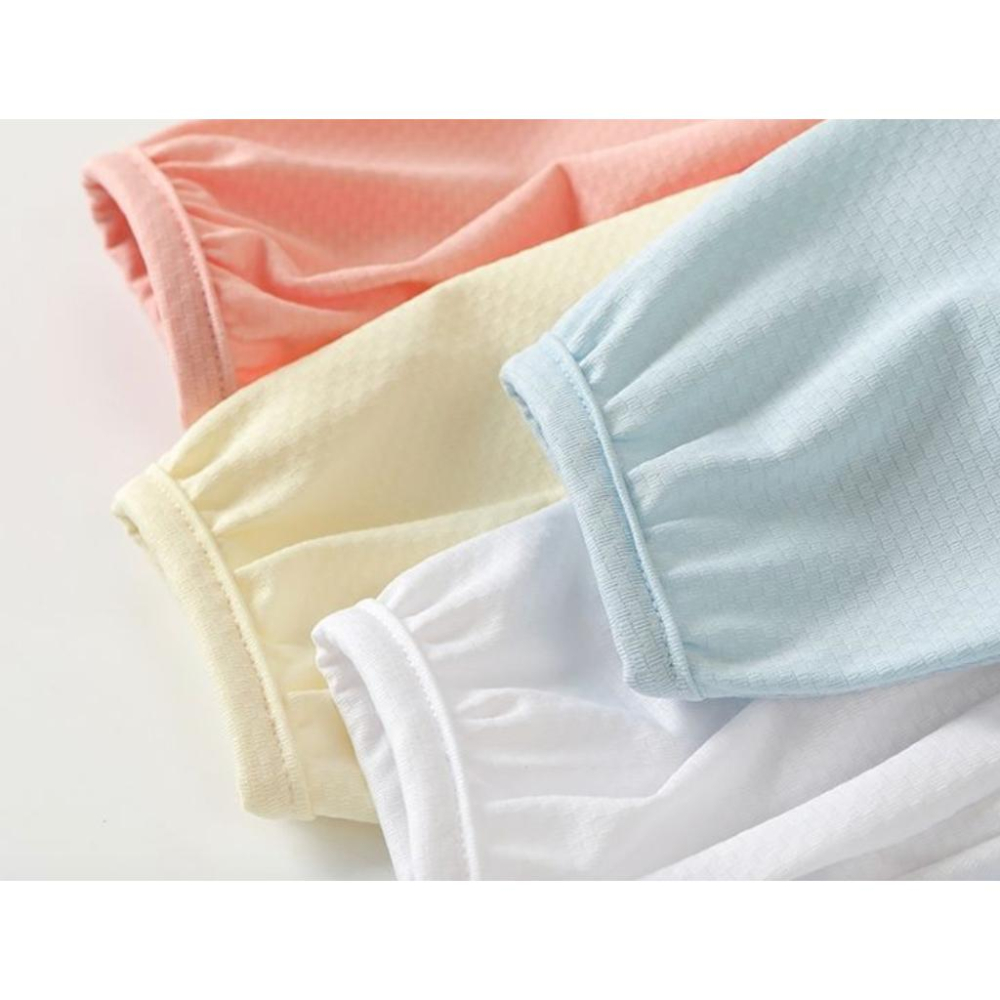 [現貨秒出]兒童防曬外套 防蚊外套 四色任選(白/黃/粉/藍) (90cm/100cm/110cm/120cm)-細節圖8