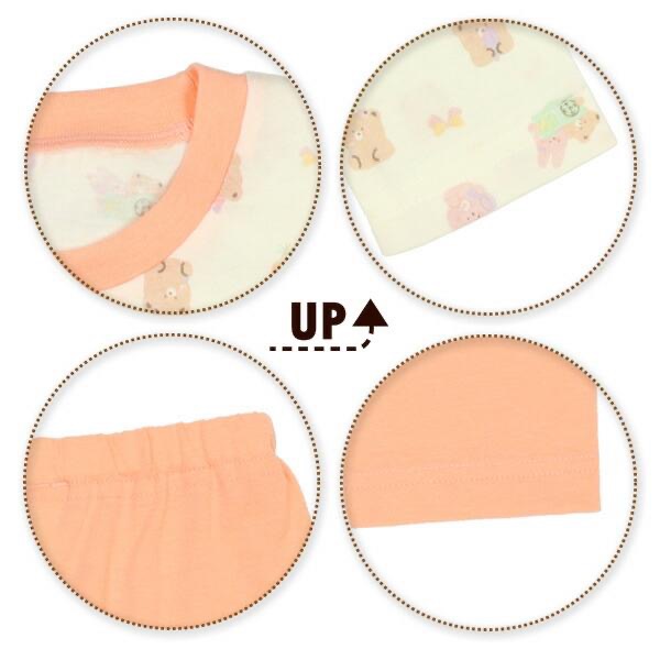 西松屋 ALL SEASON 長袖套裝 熊與鬱金香2套組 (80CM/90CM/95CM)  居家服 睡衣 空調服-細節圖3