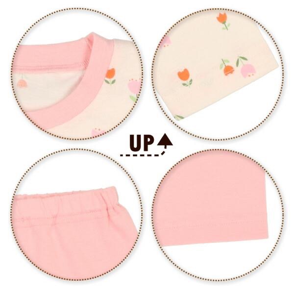 西松屋 ALL SEASON 長袖套裝 熊與鬱金香2套組 (80CM/90CM/95CM)  居家服 睡衣 空調服-細節圖4