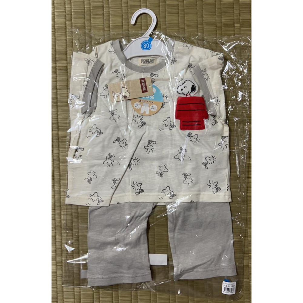 Peanuts 史努比Snoopy短袖卷腹套裝 全棉護肚裝 (80cm/90cm/95cm)  睡衣 空調服-細節圖4