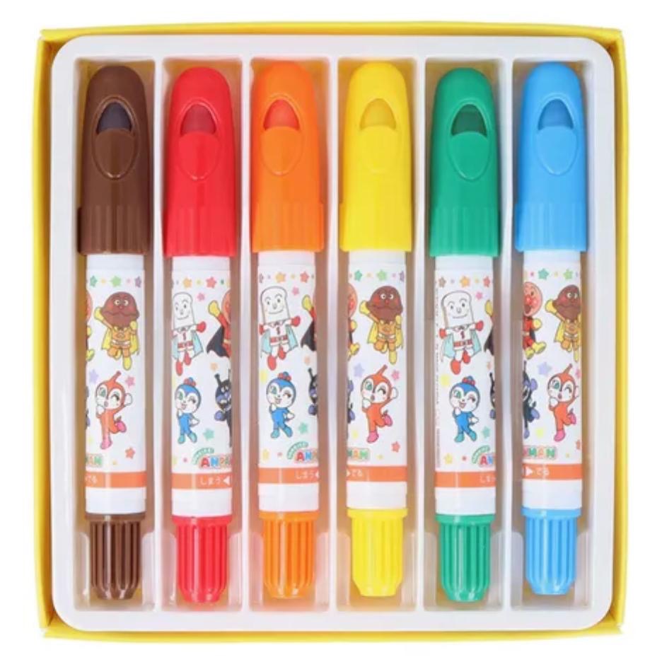日本 Sun-Star 麵包超人蠟筆(16色水性/12色旋轉/6色顯色/8色三角)-細節圖8