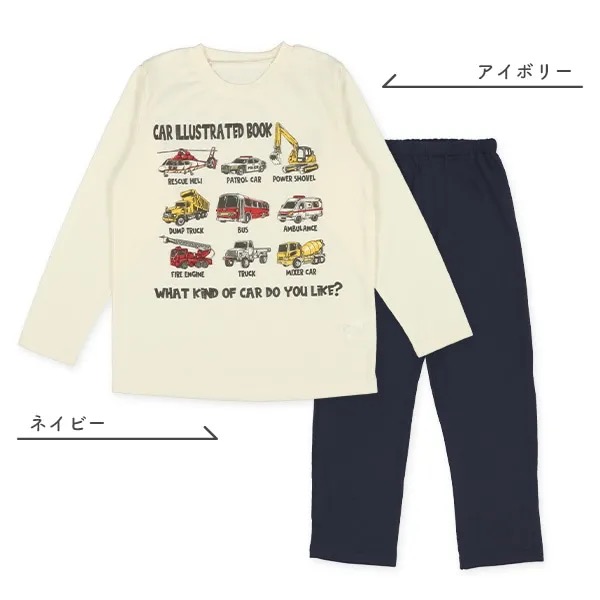 西松屋 ALL SEASON 長袖套裝 工作車 (100cm/110cm/120cm)-細節圖2