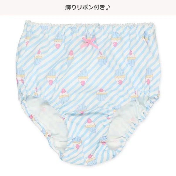 西松屋 女童純棉內褲四件組 絲帶·甜點·圓點 (110cm/120cm/130cm)-細節圖4