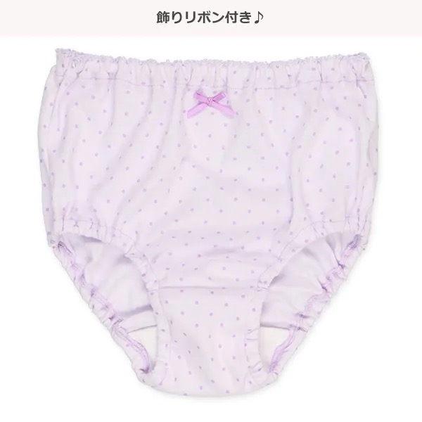 西松屋 女童純棉內褲四件組 絲帶·甜點·圓點 (110cm/120cm/130cm)-細節圖5