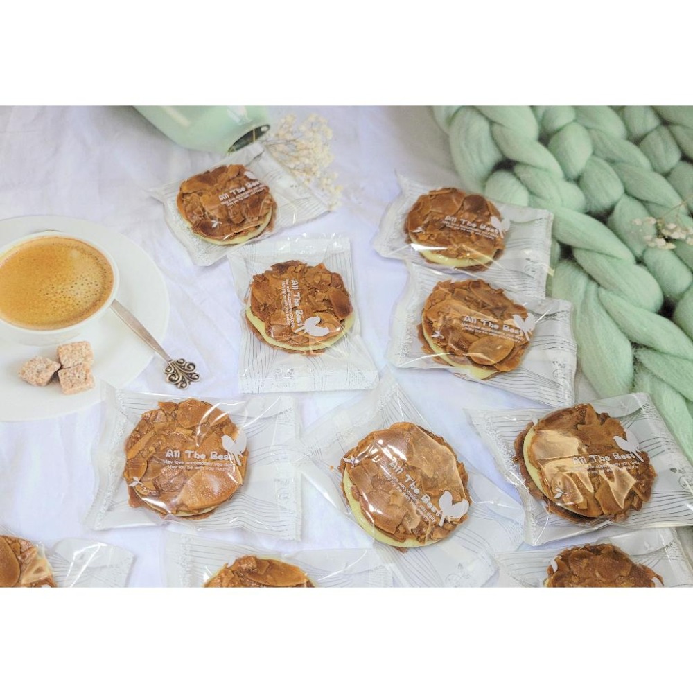 手工餅乾【艾咪手工坊】杏仁瓦片牛軋糖~伴手禮 禮盒 結婚 彌月 過年 婚禮小物 夾心 牛軋糖 甜點 下午茶 餅乾-細節圖4