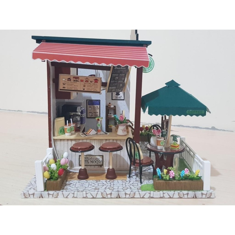 【艾咪手工坊】DIY小屋  小屋成品  手工  生日禮物 求婚  告白  送禮  禮物  時間咖啡屋 音樂盒 情人節-細節圖6