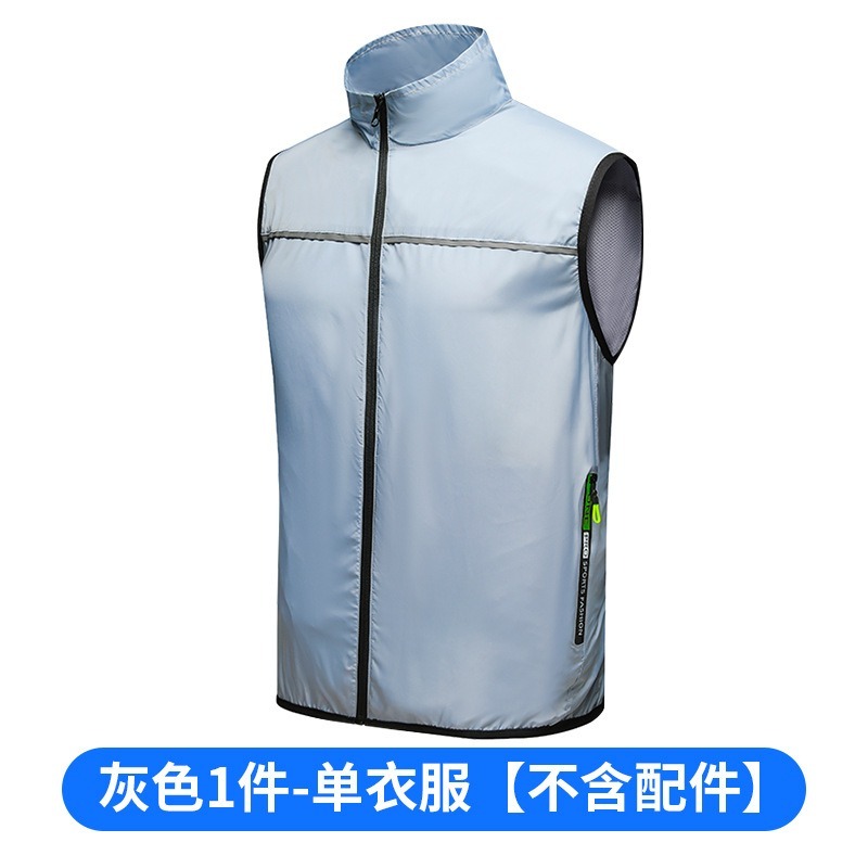 24V5萬電池風扇夏季冷氣空調服男降溫馬甲附風扇的衣服戶外釣魚工作服-細節圖6